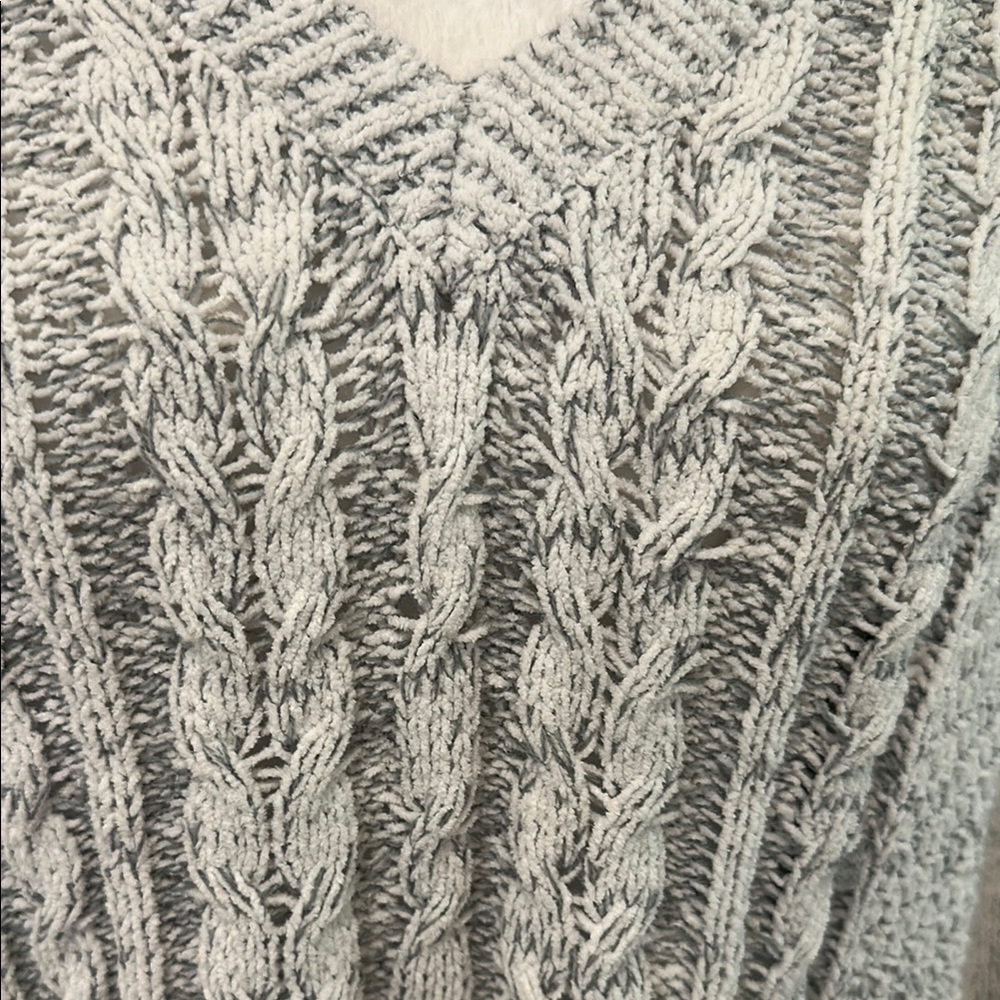 SO Women's Gray Cable Knit Sweater - Picture 4 of 10